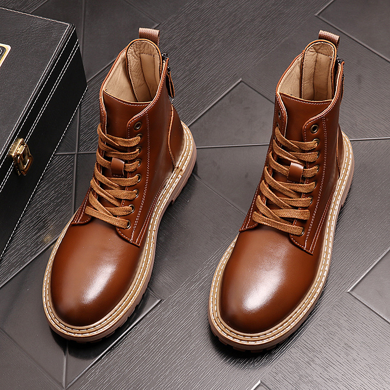 复古马丁靴韩版高帮鞋