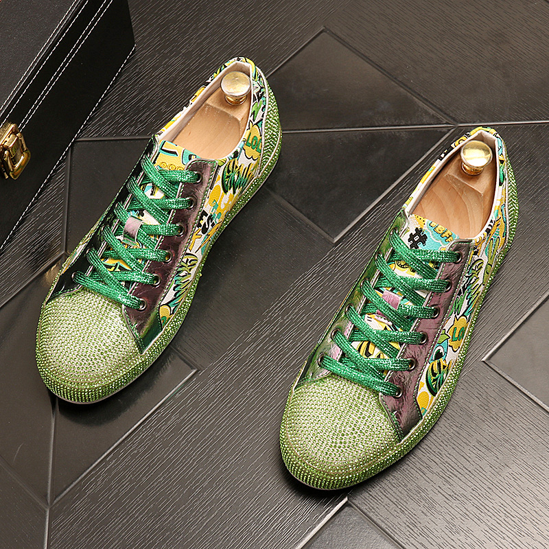 水钻时尚个性潮鞋春季男士休闲鞋