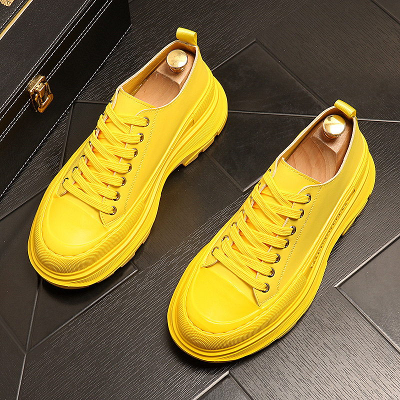 男士休闲鞋2025春季新款鞋子内增高厚底松糕鞋男韩版百搭板鞋男款