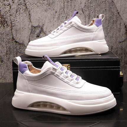 欧洲站45码46男鞋增高厚底松糕韩版休闲男鞋2025秋季新款小白板鞋