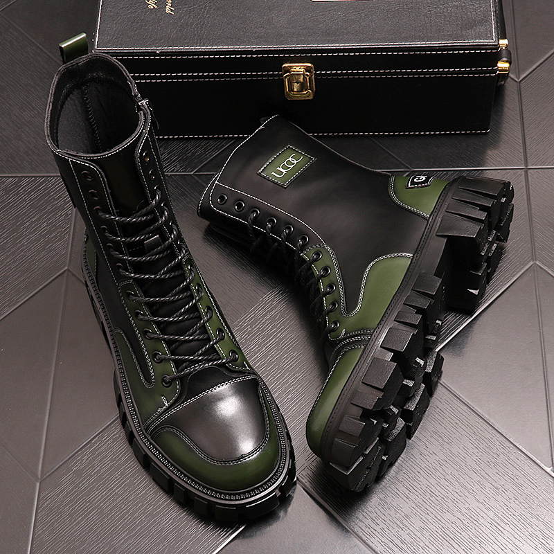 马丁靴2025新款增高英伦工装靴