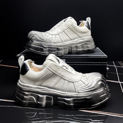 UCoc厚底板鞋男春季新款小众时尚休闲鞋增高运动鞋潮鞋