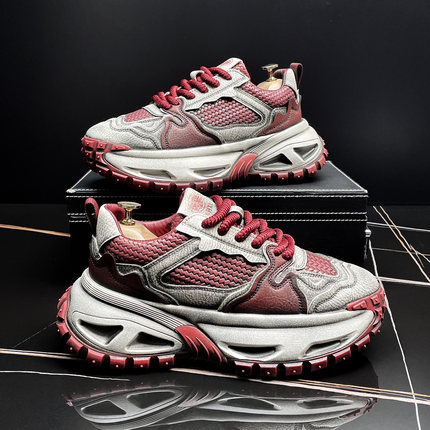 ins复古老爹鞋男款秋冬新款潮牌男鞋缓震慢跑鞋拼色运动休闲鞋子