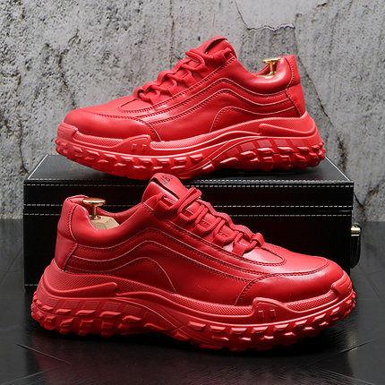 老爹鞋男2025秋季新款轮胎鞋本命年红色男鞋潮流百搭运动休闲鞋子