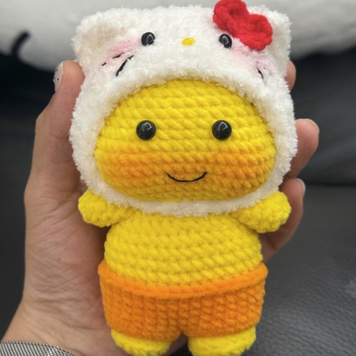 Kitty猫帽子水豚噜噜小玩偶毛线手工卡通包挂件创意礼物diy材料包