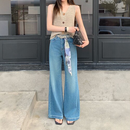 BEKISS贝斯品牌夏季筒喇裤7796