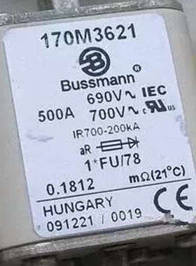 BUSSMANN熔断器170M3658/3659/3660/3661/3662/3663/3664/3665