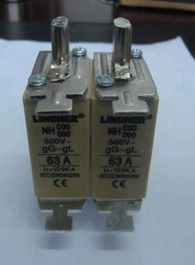 LINDNER熔断器NTC00/NH000/NH00C-63A gL/gG (500V120KA)