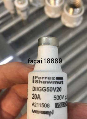 Ferraz熔断器DIIGG50V20 20A 500V gL/gG A211508 597.0207