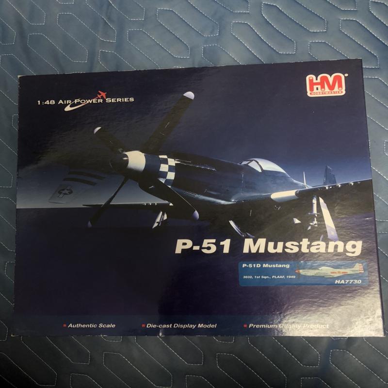 HM收藏家1/48 HA7730 P-51D 野马 中国空军 全新未拆,目测无瑕