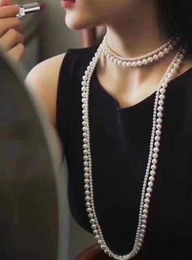 幽澜阁珍珠项链长款毛衣链珠链