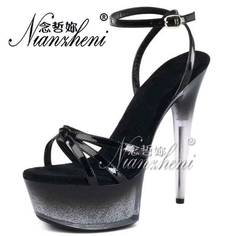 sm防水台镂空性感大码超高跟鞋