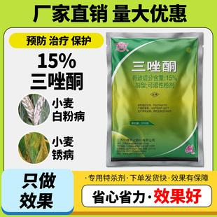 农药15%三唑酮可湿性粉剂小麦白粉病锈病玉米丝黑穗病农药杀菌剂