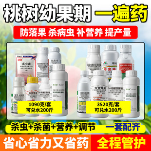 农药杀虫剂杀菌剂桃树杀虫钻心虫食心蚜虫流胶病专用药膨果期套餐