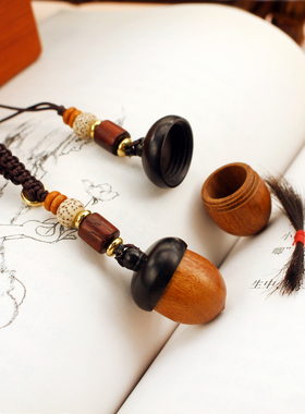 宝宝胎发自制松果钥匙链挂件吊坠DIY乳牙脐带胎毛纪念品周岁礼物