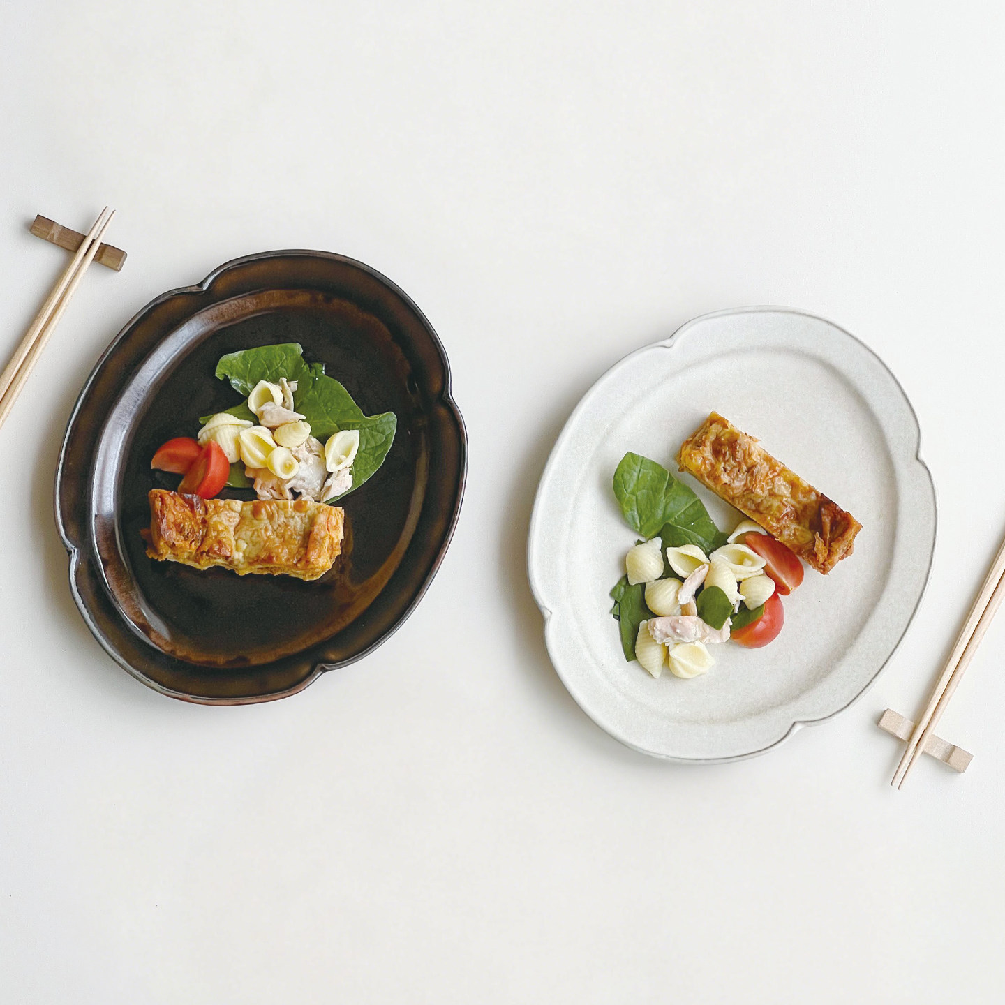 日本制纯色复古花朵椭圆餐盘甜点意面盘酸奶麦片碗ins风,餐饮具,盘,淘宝优惠券,粉丝福利购,淘宝优惠卷