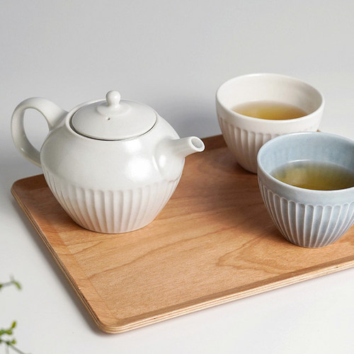 日本TojikiTonya条纹陶瓷茶壶