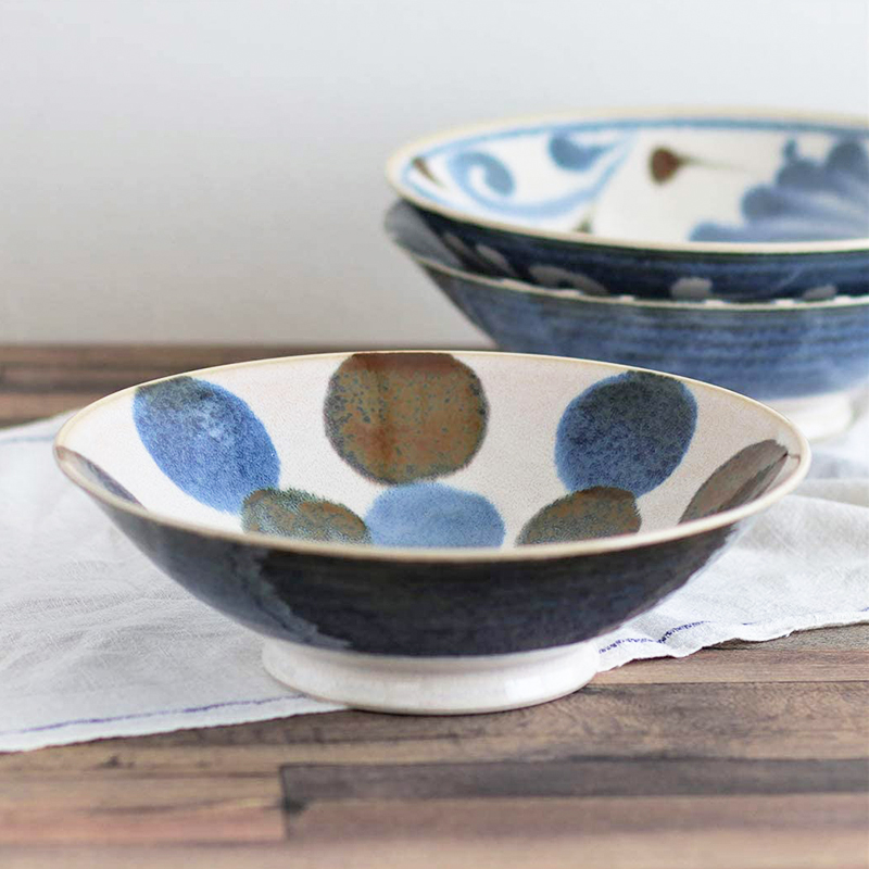 日本进口复古手绘汤面碗饭碗茶杯