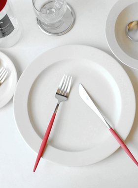 葡萄牙Cutipol官方授权GOA Red红色西餐刀叉甜点咖啡勺黄油刀餐具