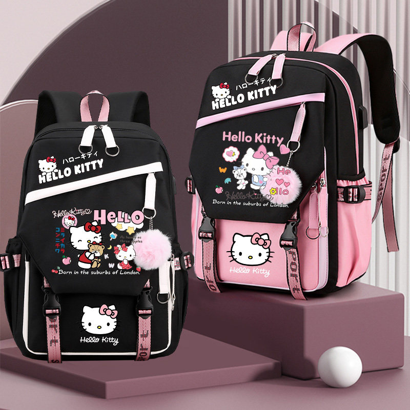 HelloKitty凯蒂猫动漫周边书包女孩小学生大容量卡通潮流双肩背包