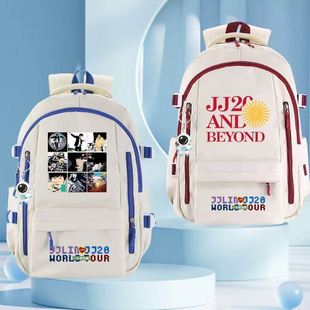 林俊杰JJ20演唱会专辑粉丝应援周边书包男女学生动漫轻便双肩背包