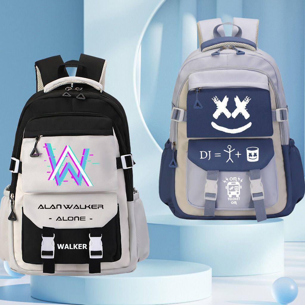 艾伦沃克alanwalker周边书包初高中小学生男女大容量动漫双肩背包