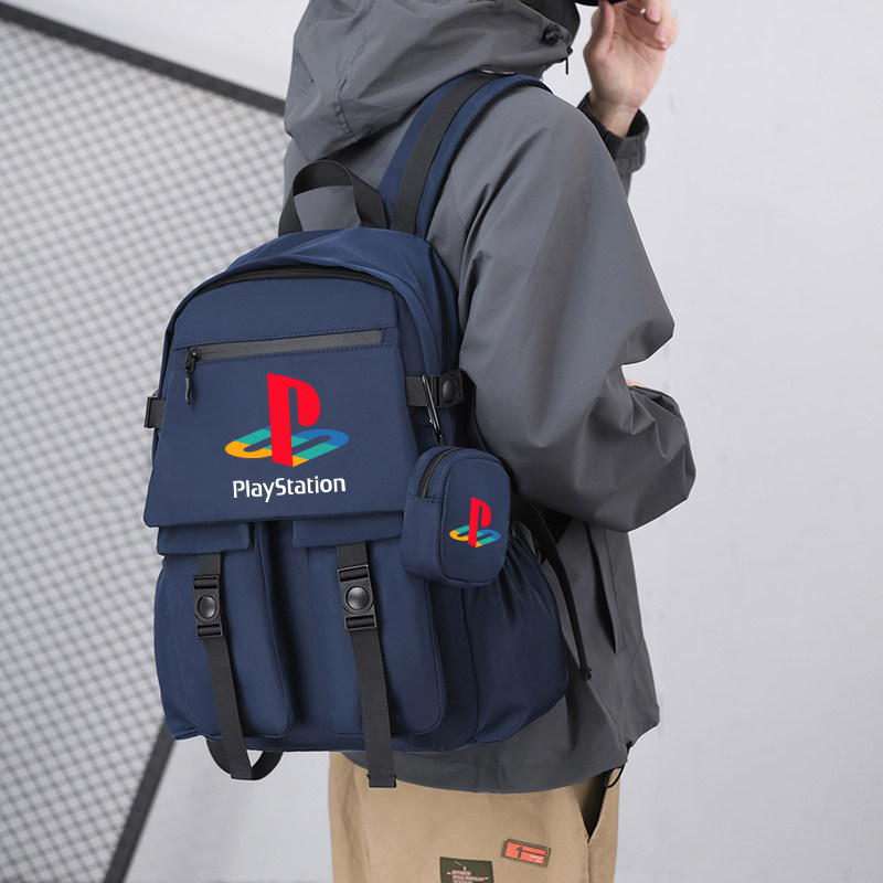 playstation索尼PS游戏机ps4周边书包男女学生卡通大容量双肩背包