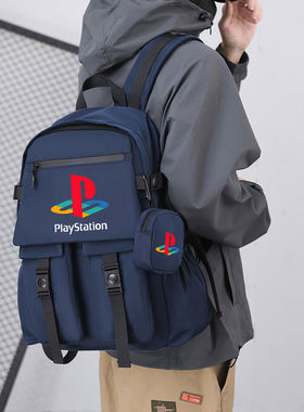 playstation索尼PS游戏机ps4周边书包男女学生卡通大容量双肩背包