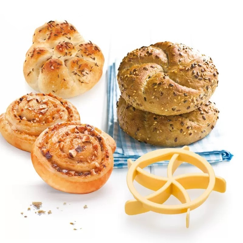 DIY面包压花模牛角包切皮器羊角包菠萝印模厨房压模工具凯撒面