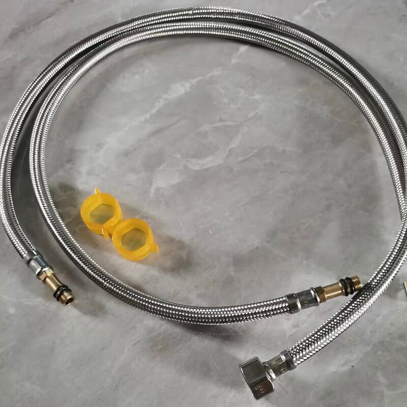 防爆进水管冷热上水管软管编织连接尖头水龙头安装加长304不锈钢