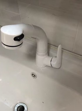 台盆可伸缩白色浴室面盆抽拉式洗脸盆洗漱台上洗脸冷热家用卫生间