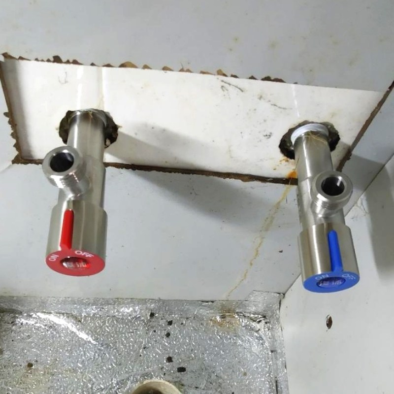 冷热八字阀防爆4分不锈钢止水阀家用开关分水器三角阀加厚热水器,家装主材,角阀,淘宝优惠券,粉丝福利购,淘宝优惠卷