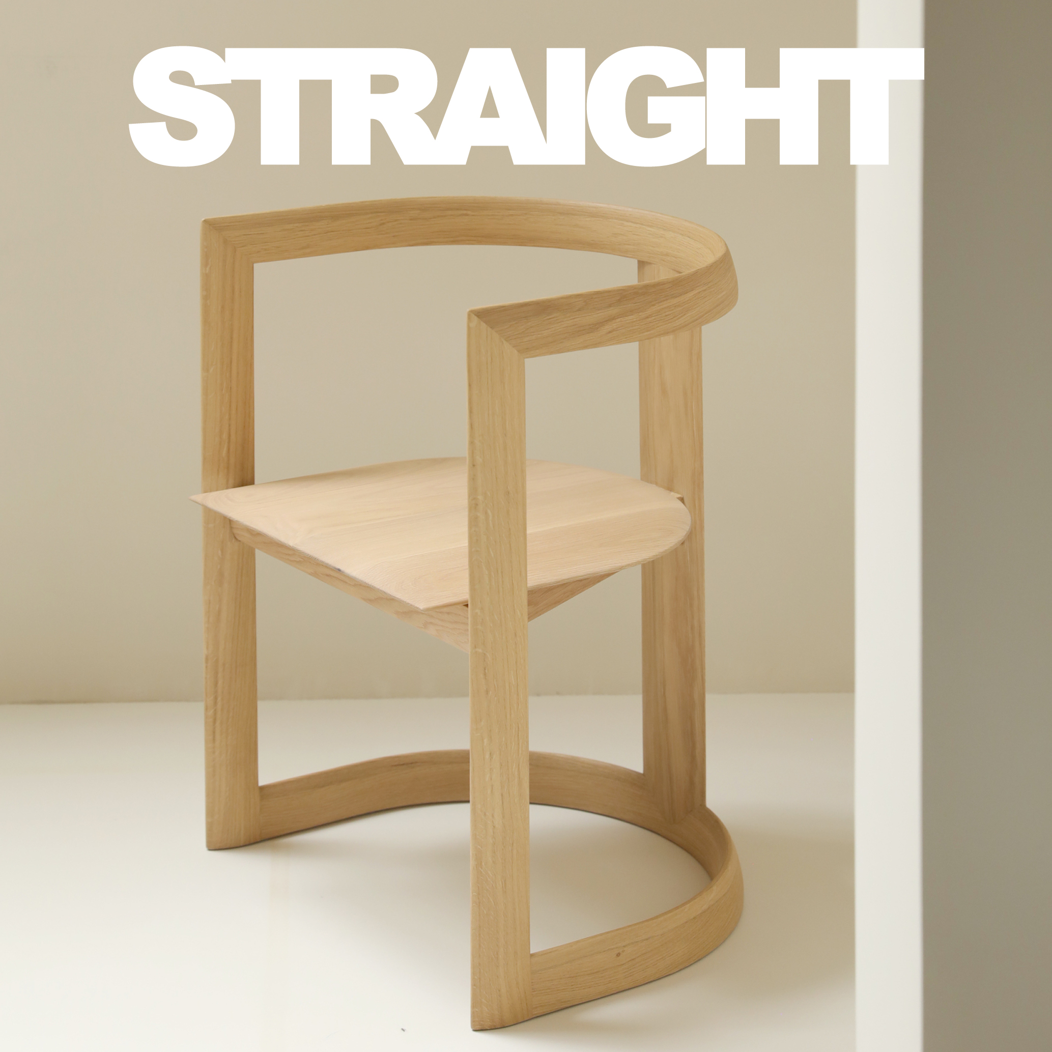 STRAIGHT白橡木HUG扶手椅餐椅