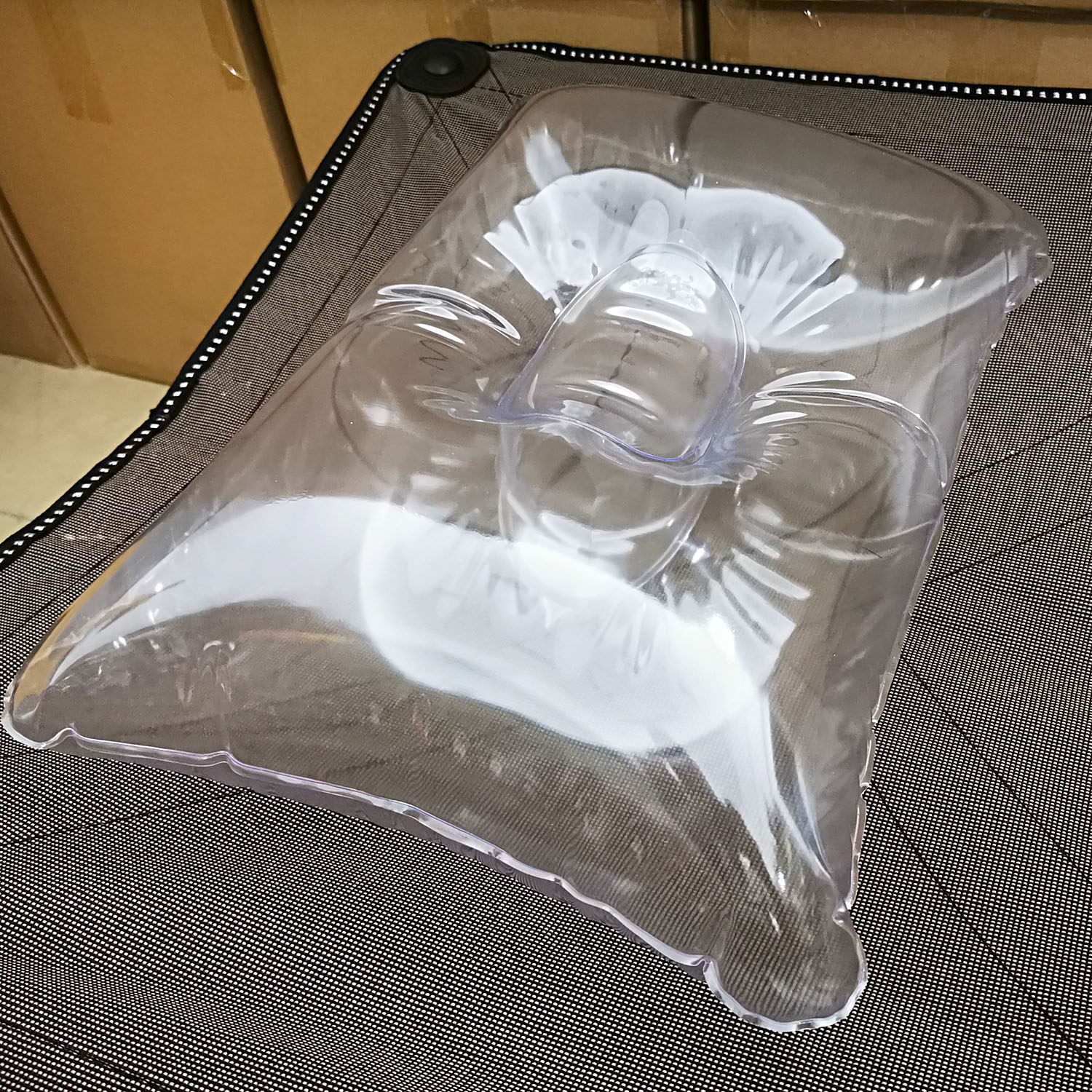 露营透明户外充气简易枕头单人充气方便抱枕两用休闲便携办公