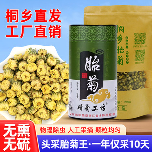 精选菊花茶胎菊正品桐乡杭白菊花蕾白菊花贡菊杭州菊花罐装 50g