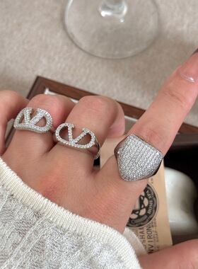 超闪锆石猪鼻子戒指女2026新款爆款冷门小众食指戒闺蜜学生党指环