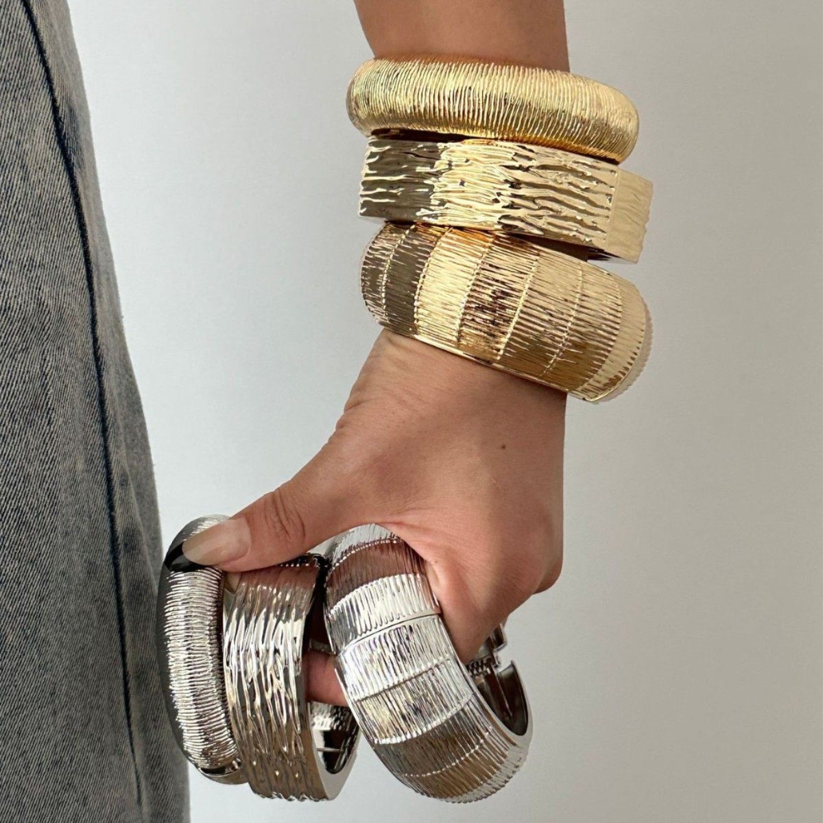 欧美夸张宽面横竖纹理设计手镯女 套装线条几何手饰,饰品/流行首饰/时尚饰品新,手镯,淘宝优惠券,粉丝福利购,淘宝优惠卷