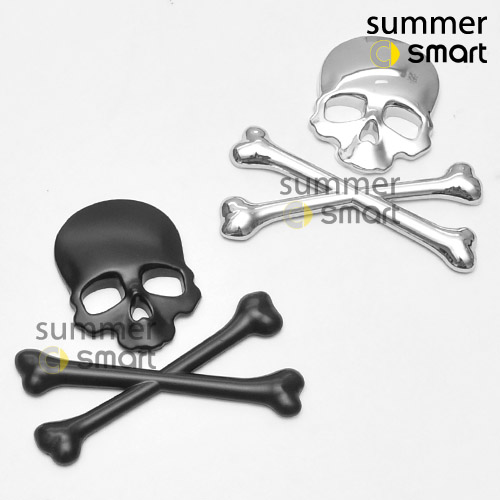 smart骷髅头后备箱3d装饰车贴