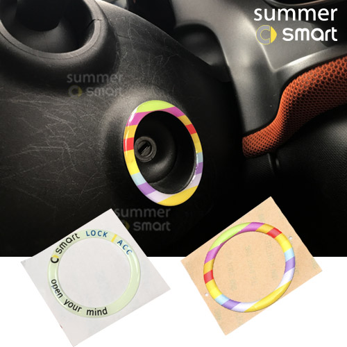 Smart453内饰钥匙孔圈滴胶车贴