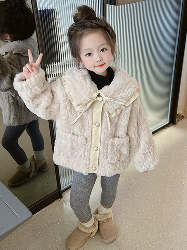 Демисезонная утепленная куртка для девочек, зимний детский свитер, пуховик, детская одежда, в западном стиле