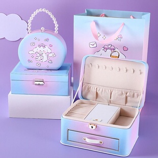 高档精致儿童发饰收纳盒女童女孩宝宝公主发卡发夹头饰饰品首饰盒
