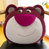可爱卡通小熊抱枕靠垫椅子靠枕办公室护腰靠背汽车腰枕午睡枕沙发
