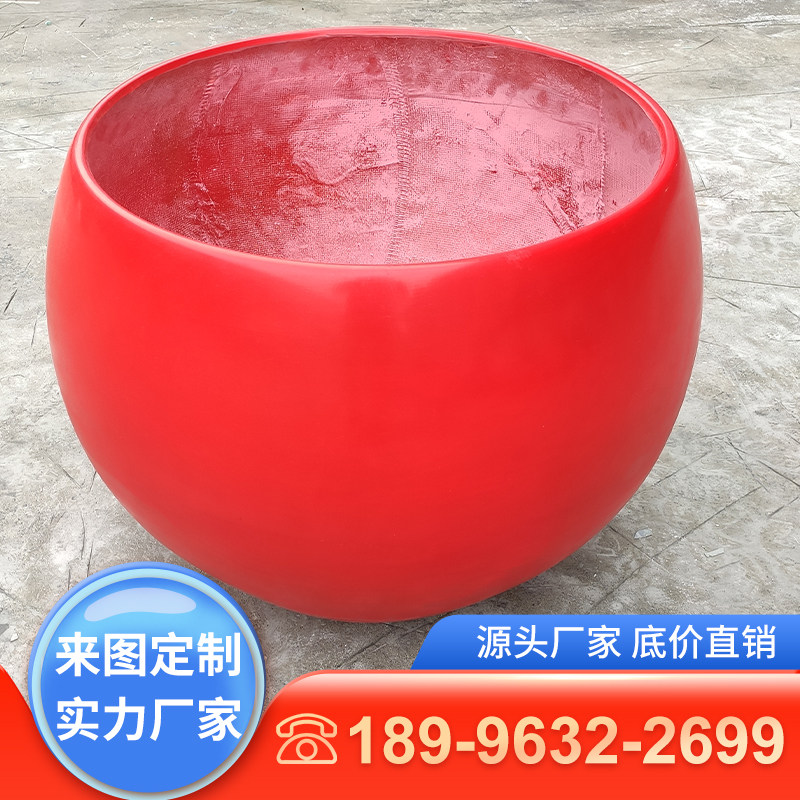 四川重庆户外玻璃钢花箱美陈花盆市政花坛商业街花钵园林绿化花盆