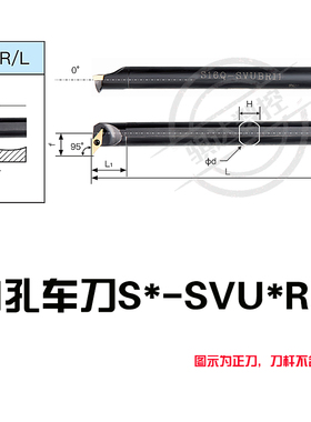 数控刀杆内孔车刀93度内镗刀杆S16Q/S20R-SVUBR11尖刀片仿形刀具