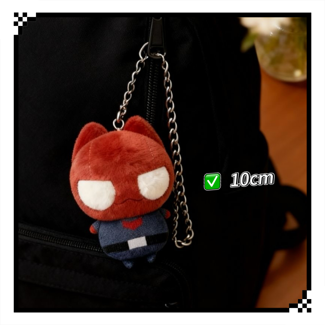 超萌dc红头罩属性10cm毛绒公仔杰森陶德红头猫超软高颜值正版挂饰