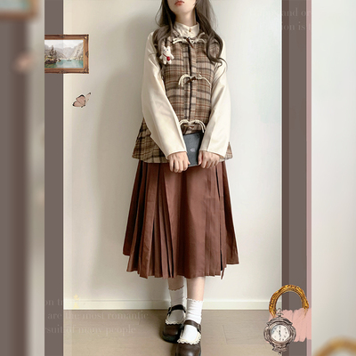 弓袋袖汉服明制立领青衣初见秋冬