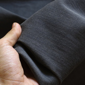 深灰色微厚高弹力意大利进口日本水洗牛仔布料炒绵柔细软炒舒服