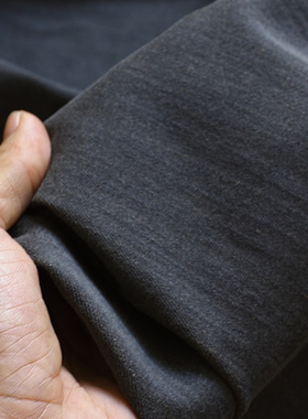 深灰色微厚高弹力意大利进口日本水洗牛仔布料炒绵柔细软炒舒服