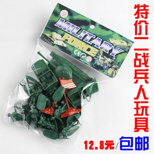 包邮二战军事基地战争兵人沙盘模型兵团场景士兵套装坦克怀旧玩具