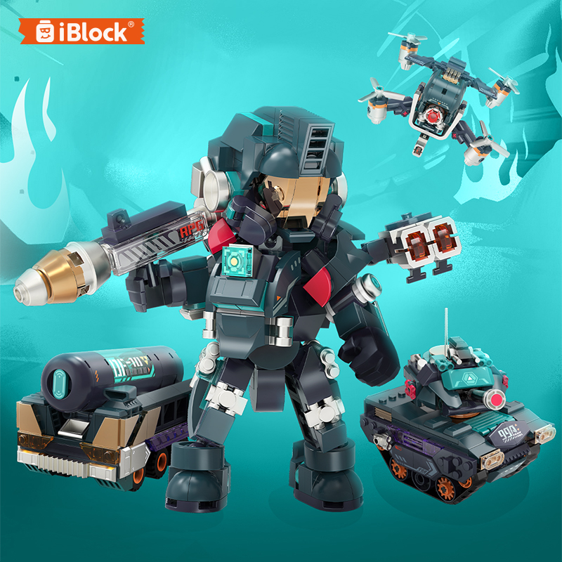 iblock英雄机甲特种兵小队积木